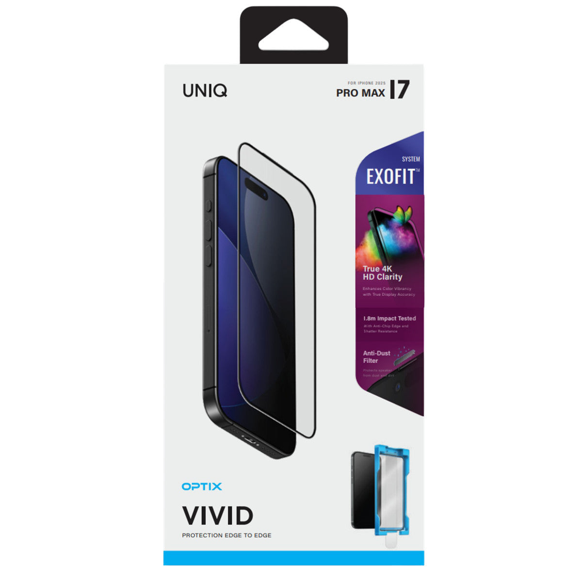 Apple iPhone 17 Pro Max Optix Exofit Vivid Applicator HD Cam Ekran Koruyucu